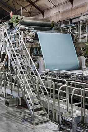 Machine à papier. Vue rapprochée de la table de fabrication. © Région Bourgogne-Franche-Comté, Inventaire du patrimoine