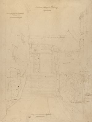 Ancienne abbaye de Faverney [...] Porte du petit escalier, [1898]. © Région Bourgogne-Franche-Comté, Inventaire du patrimoine