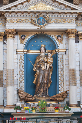 Retable de Notre-Dame Libératrice. Vue rapprochée. © Région Bourgogne-Franche-Comté, Inventaire du patrimoine