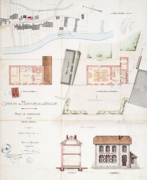 Projet présenté par l'architecte Humbaire pour la construction d'une école maternelle (1903). © Région Bourgogne-Franche-Comté, Inventaire du patrimoine Projet présenté par l'architecte Humbaire pour la construction d'une école maternelle (1903). © Région Bourgogne-Franche-Comté, Inventaire du patrimoine