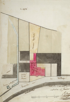 [Plan de situation], 1837. © Région Bourgogne-Franche-Comté, Inventaire du patrimoine