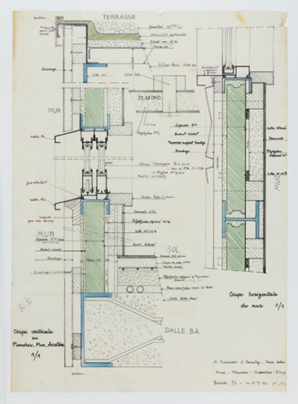 Plans en coupe des murs. © Région Bourgogne-Franche-Comté, Inventaire du patrimoine Plans en coupe des murs. © Région Bourgogne-Franche-Comté, Inventaire du patrimoine