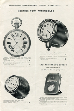 [Montres pour automobile : catalogue de production de la société Emile Wetzel et Cie, p. 35], 1912. © Région Bourgogne-Franche-Comté, Inventaire du patrimoine