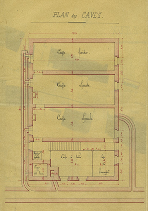 Construction d'un chalet-modèle. Plan des caves, 1901. © Région Bourgogne-Franche-Comté, Inventaire du patrimoine