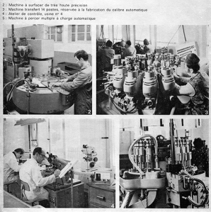 France Ebauches, une haute technicité. [2 à 5. Intérieurs d'ateliers (avec machines à surfacer, à percer et machine transfert), celui de controle dans l'usine Anguenot de Villers-le-Lac (vue n° 4)], 1970. © Région Bourgogne-Franche-Comté, Inventaire du patrimoine