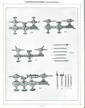 Tarif album n° 5. Fabrique d'outils E. Ducommun & Marti [catalogue de production, p. 56 : tours d'horloger et broches], [milieu 20e siècle]. © Région Bourgogne-Franche-Comté, Inventaire du patrimoine