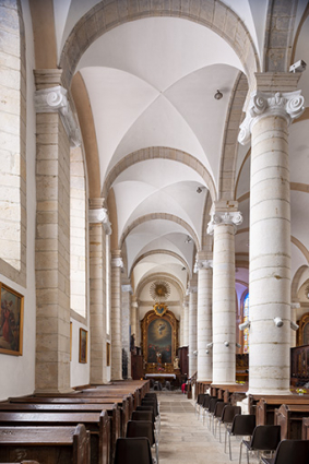 Le collatéral gauche depuis l'entrée.  © Région Bourgogne-Franche-Comté, Inventaire du patrimoine
