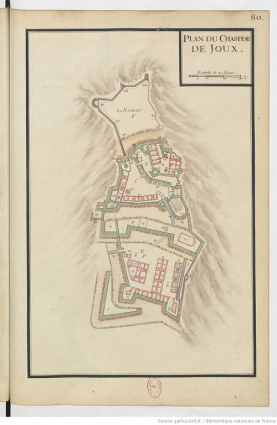 Plan du chateau de Joux (1693) : détail. © Bibliothèque nationale de France