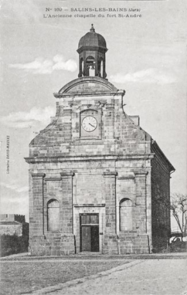 Salins-les-Bains (Jura). L'ancienne chapelle du fort Saint-André. S.d.[1ère moitié 20e siècle]. © Région Bourgogne-Franche-Comté, Inventaire du patrimoine