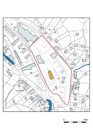 Plan-masse et de situation, extrait du plan cadastral (2021). © Région Bourgogne-Franche-Comté, Inventaire du patrimoine