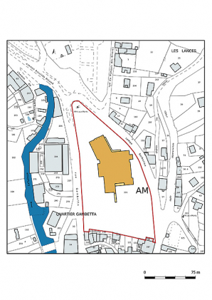 Plan-masse et de situation, extrait du plan cadastral (2021). © Région Bourgogne-Franche-Comté, Inventaire du patrimoine