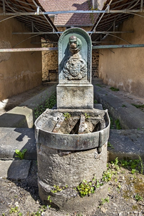 La borne-fontaine de face. © Région Bourgogne-Franche-Comté, Inventaire du patrimoine La borne-fontaine de face. © Région Bourgogne-Franche-Comté, Inventaire du patrimoine