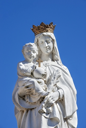 La statue de la Vierge à l'Enfant. © Région Bourgogne-Franche-Comté, Inventaire du patrimoine