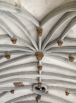 Les nervures du voûtement. © Région Bourgogne-Franche-Comté, Inventaire du patrimoine