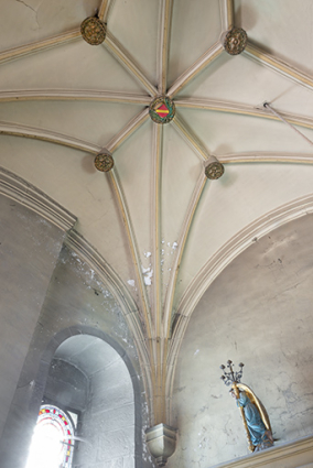 Voûtement de la chapelle axiale depuis le nord-est.  © Région Bourgogne-Franche-Comté, Inventaire du patrimoine