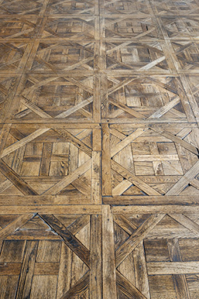 Ancienne salle du conseil. Détail du parquet. © Région Bourgogne-Franche-Comté, Inventaire du patrimoine