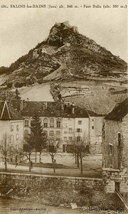 Salins-les-Bains (Jura) alt. 346 m. - Fort Belin (alt. 580 m), s.d. [fin 19e ou début 20e siècle]. © Région Bourgogne-Franche-Comté, Inventaire du patrimoine