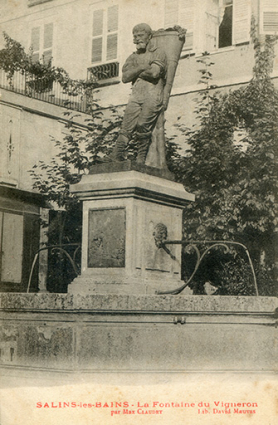Salins-les-Bains - La fontaine du Vigneron, par Max Claudet, s.d. [fin 19e ou début 20e siècle]. © Région Bourgogne-Franche-Comté, Inventaire du patrimoine