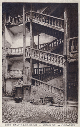 Salins-les-Bains - Cour de la Visitation, s.d. [début 20e siècle]. © Région Bourgogne-Franche-Comté, Inventaire du patrimoine