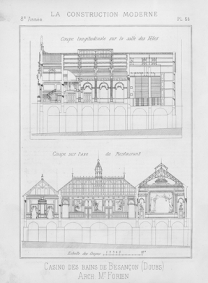 Coupes (1893). © Cité de l'architecture et du patrimoine Coupes (1893). © Cité de l'architecture et du patrimoine