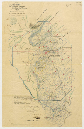 Carte de la position des Rousses. 1841. © Service historique de la Défense