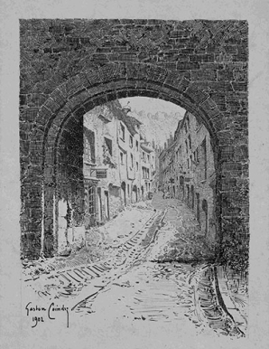Porte Malpertuis, sous l'arche (23), 1902. © Région Bourgogne-Franche-Comté, Inventaire du patrimoine