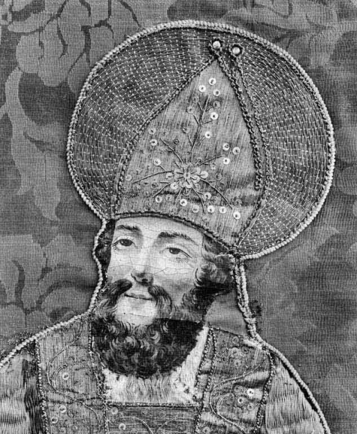 Détail de la tête du saint. © Michel Thierry / Région Bourgogne-Franche-Comté, Inventaire du patrimoine - 1978