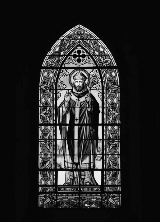 Vitrail du choeur : Saint-Germain. © Michel Thierry / Région Bourgogne-Franche-Comté, Inventaire du patrimoine - 1978