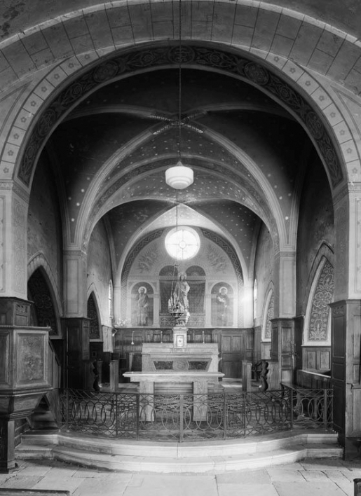 Vue du choeur. © Michel Rosso / Région Bourgogne-Franche-Comté, Inventaire du patrimoine - 1978
