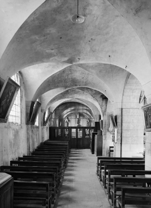 Vue du bas-côté gauche, depuis la 1ère travée. © Michel Rosso / Région Bourgogne-Franche-Comté, Inventaire du patrimoine - 1978