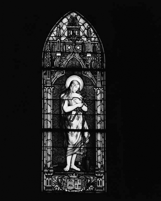 Sainte Marie-Madeleine, vitrail gauche du choeur. © Michel Rosso / Région Bourgogne-Franche-Comté, Inventaire du patrimoine - 1978