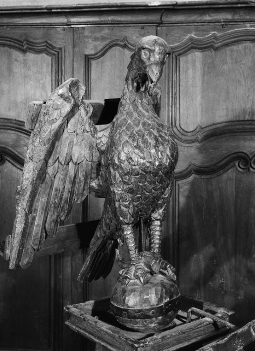 Détail de l'aigle. © Jean-Luc Duthu / Région Bourgogne-Franche-Comté, Inventaire du patrimoine - 1978