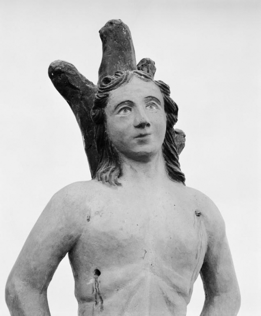 Détail du buste. © Michel Rosso / Région Bourgogne-Franche-Comté, Inventaire du patrimoine - 1979