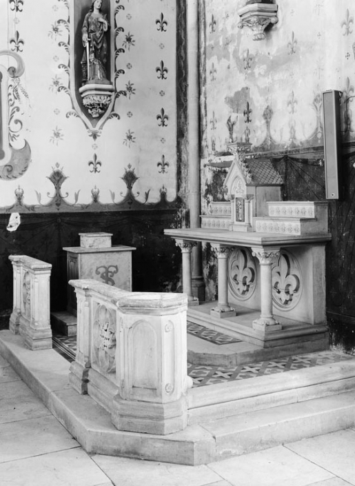 Vue d'ensemble de l'autel latéral gauche. © Michel Thierry / Région Bourgogne-Franche-Comté, Inventaire du patrimoine - 1979