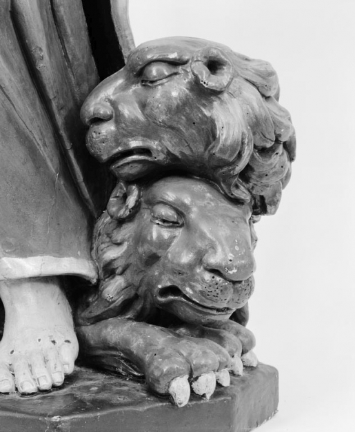 Détail : têtes des lions. © Michel Thierry / Région Bourgogne-Franche-Comté, Inventaire du patrimoine - 1979