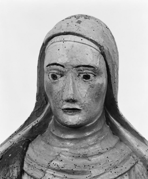 Détail de la tête de sainte Anne. © Michel Thierry / Région Bourgogne-Franche-Comté, Inventaire du patrimoine - 1979