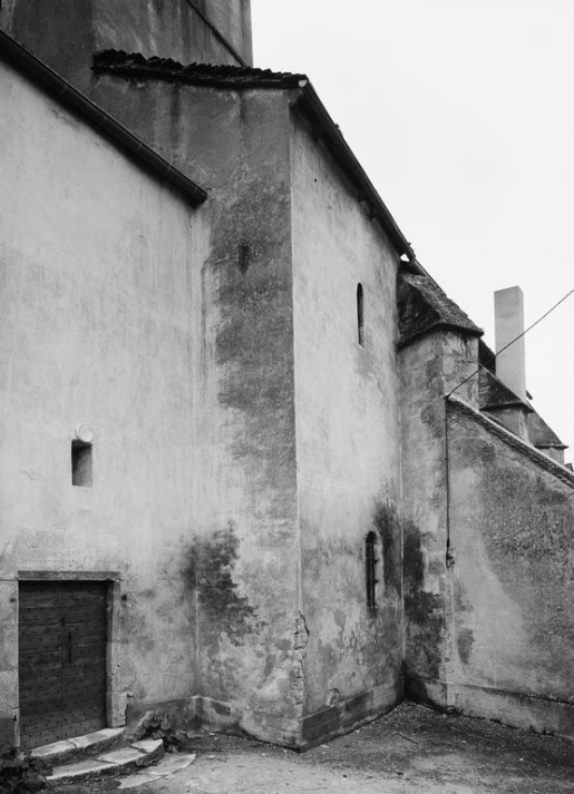 Elévation droite du massif postérieur. © Michel Thierry / Région Bourgogne-Franche-Comté, Inventaire du patrimoine - 1979