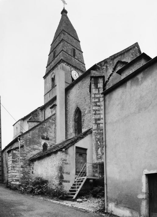 Elévation droite du choeur. © Michel Thierry / Région Bourgogne-Franche-Comté, Inventaire du patrimoine - 1979