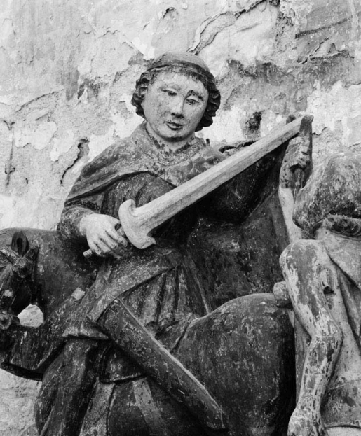 Détail du saint. © Michel Rosso / Région Bourgogne-Franche-Comté, Inventaire du patrimoine - 1979