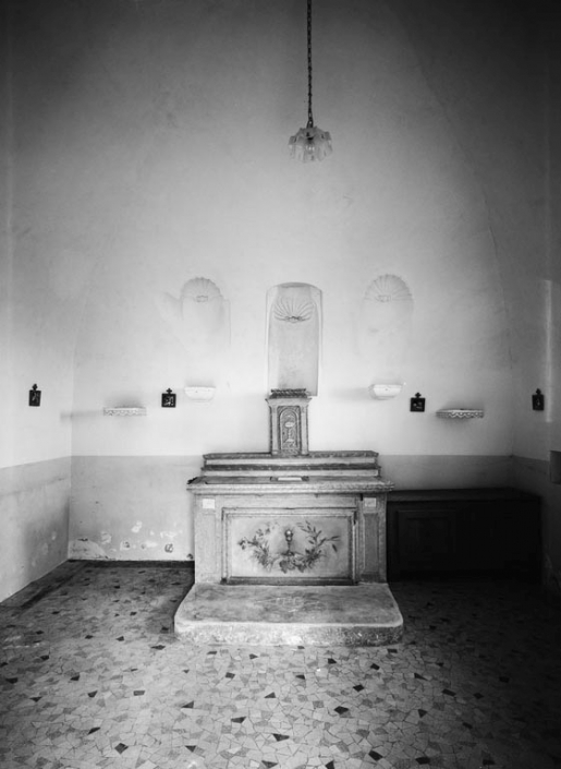 Mur postérieur. © Michel Thierry / Région Bourgogne-Franche-Comté, Inventaire du patrimoine - 1979