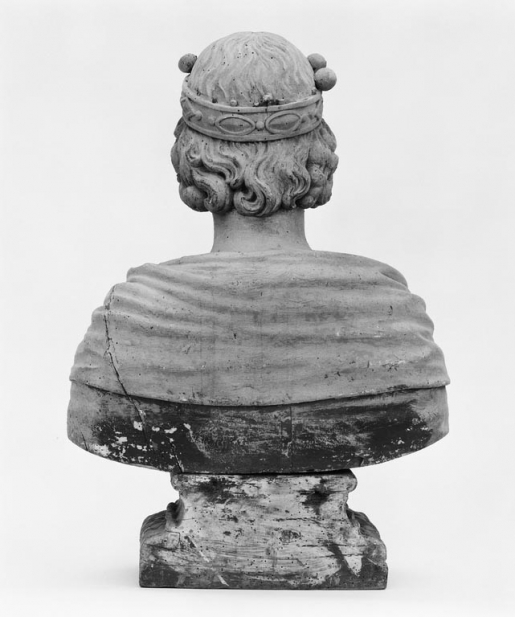 Vue du revers du buste-reliquaire du saint. © Michel Thierry / Région Bourgogne-Franche-Comté, Inventaire du patrimoine - 1979