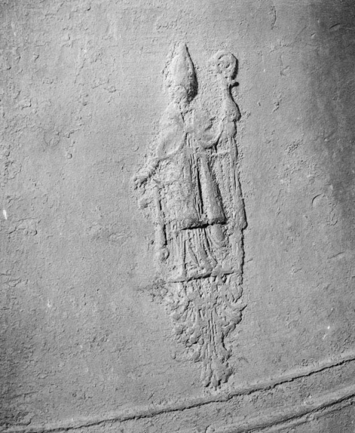 Détail d'un saint évêque. © Michel Rosso / Région Bourgogne-Franche-Comté, Inventaire du patrimoine - 1979