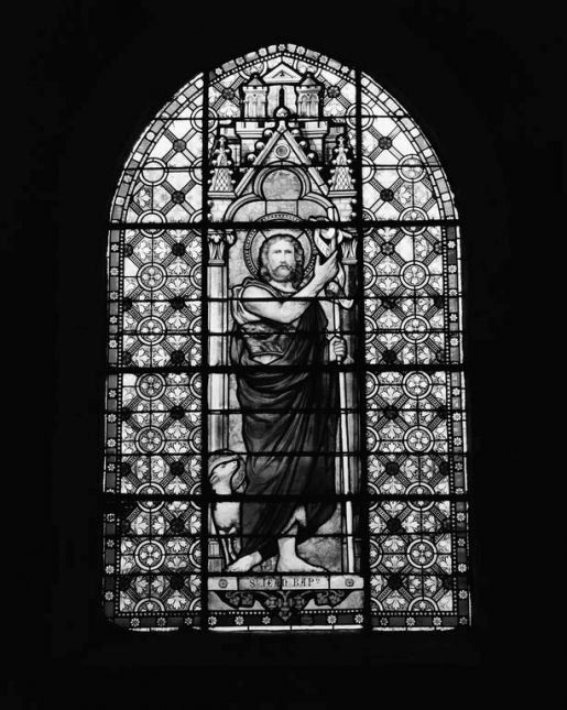 Vitraux n°6 : Saint Jean-Baptiste. © Jean-Luc Duthu / Région Bourgogne-Franche-Comté, Inventaire du patrimoine - 1979