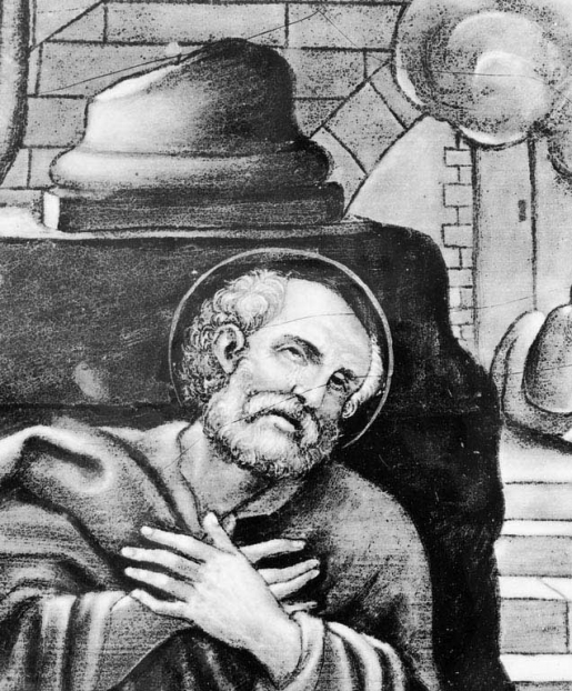 Repentir de saint Pierre, détail. © Jean-Luc Duthu / Région Bourgogne-Franche-Comté, Inventaire du patrimoine - 1979