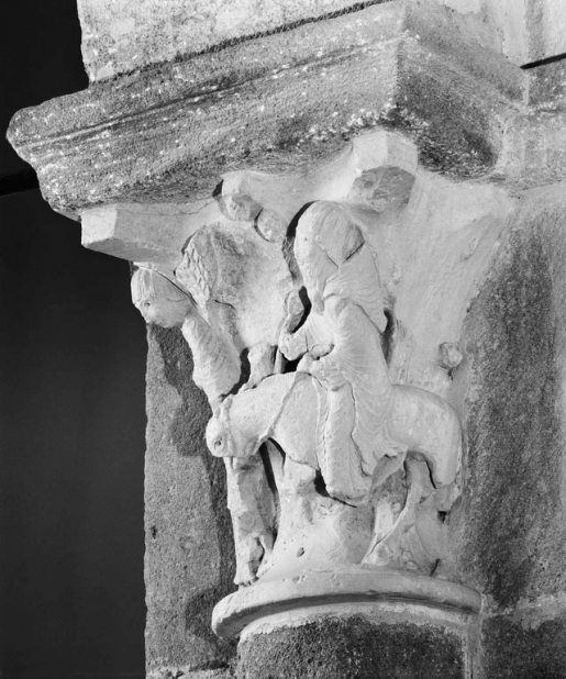 Chapiteau n°22 : Balaam arrêté par l'ange. © Michel Rosso / Région Bourgogne-Franche-Comté, Inventaire du patrimoine - 1980