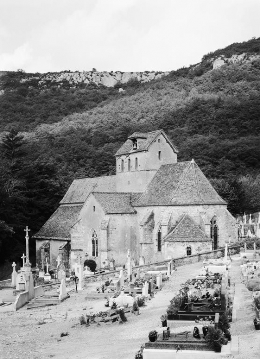 Elévation latérale droite et chevet. © Jean-Luc Duthu / Région Bourgogne-Franche-Comté, Inventaire du patrimoine - 1980