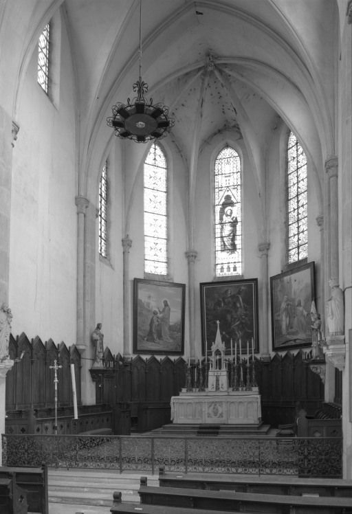 Vue intérieure du choeur © Michel Thierry / Région Bourgogne-Franche-Comté, Inventaire du patrimoine - 1985