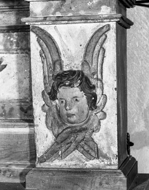 Retable gauche, détail © Jean-Luc Duthu / Région Bourgogne-Franche-Comté, Inventaire du patrimoine - 1985