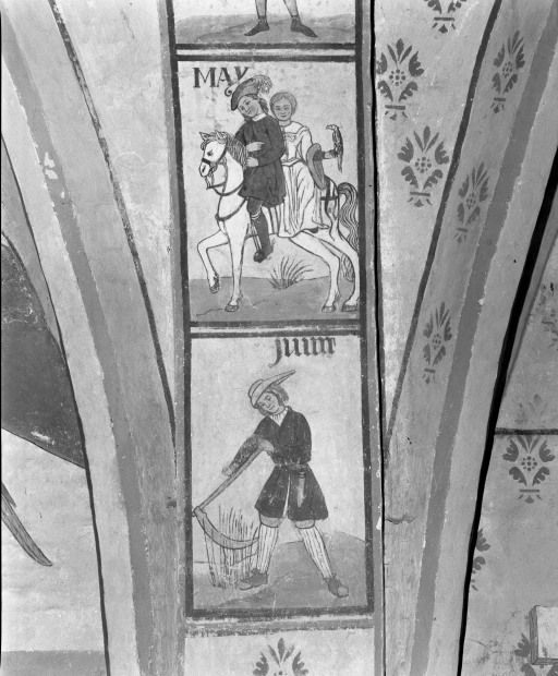 Choeur, arc doubleau, les travaux des mois: mai et juin © Michel Thierry / Région Bourgogne-Franche-Comté, Inventaire du patrimoine - 1986