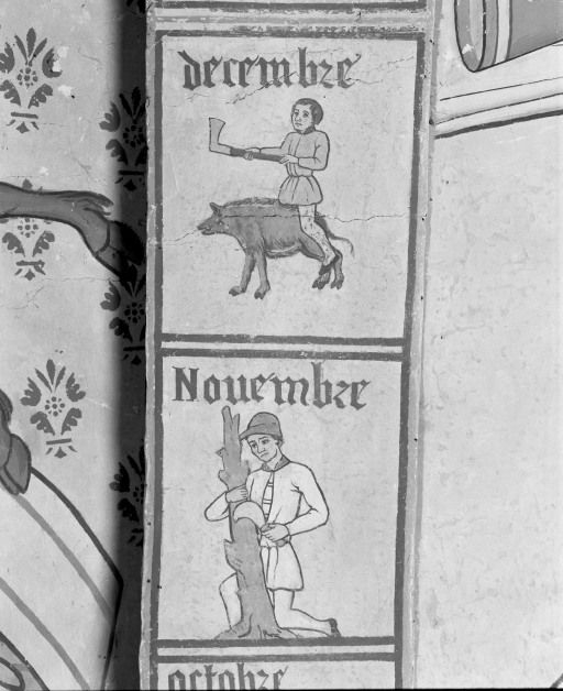 Choeur, arc doubleau, les travaux des mois: novembre et décembre © Michel Thierry / Région Bourgogne-Franche-Comté, Inventaire du patrimoine - 1986